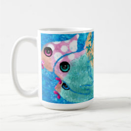 Viktigt Abstrakt Rosa av fiskstranden Nautical Tea Kaffemugg