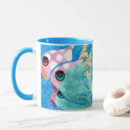 Viktigt Abstrakt Rosa av fiskstranden Nautical Tea Mugg