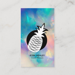 Viktigt ananas, enkel svart, vit valfri tjänst visitkort