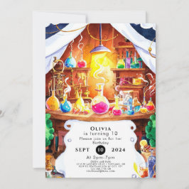 Viktigt Anpassningsbar Kids' Scientist Birthday Inbjudningar