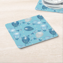 Viktigt Baby blue Party Underlägg Papper Kvadrat