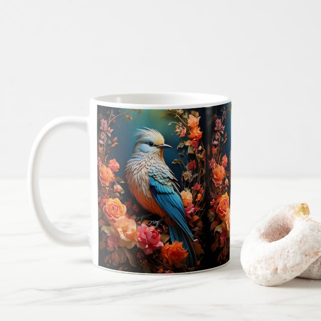 Viktigt blått fåglar kaffemugg (Med munk)