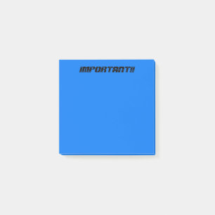 Viktigt blått post-it block