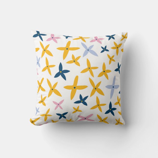 Viktigt Blommigt Burst Kudde (Framsida)