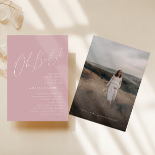 Viktigt Dusty Ro Oh Baby! Fotobabyskor Inbjudningar