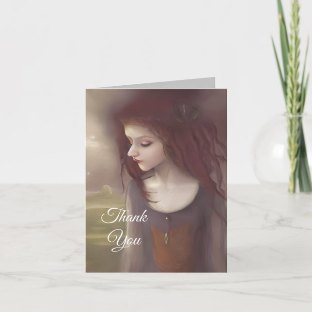 Viktigt Fantasy Little Fairy Tack Kort (Framsida)