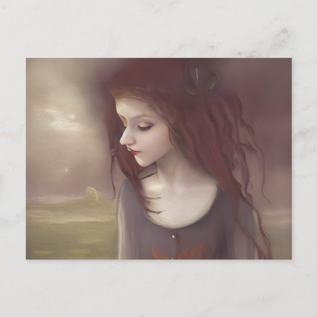 Viktigt Fantasy Little Fairy Vykort (Framsida)