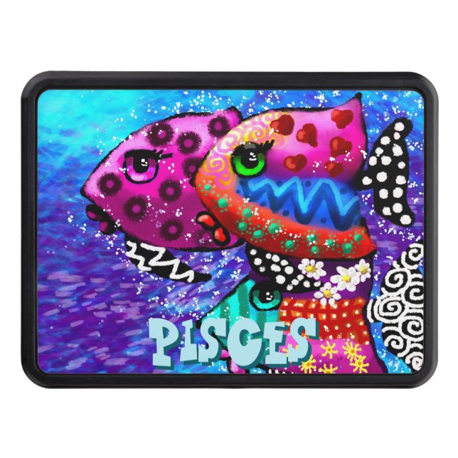 Viktigt fisktrio Pisces Nautical Personlig Dragkroksskydd (Framsidan)