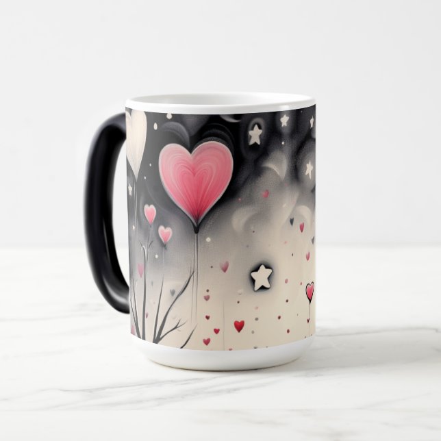 Viktigt Flytande Heart Kärlek Magisk Mugg (Framsida vänster)