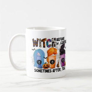 Viktigt före kaffe Cute Sarcastic Funny Halloween Kaffemugg