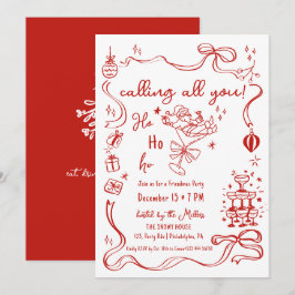 Viktigt Friendmas party Santa-cocktail Meddelande