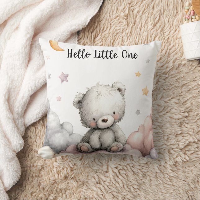Viktigt "Hej Little One"-Nalle Kudde (Filt)