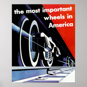 Viktigt hjul för Järnvägar-Mest i Amerika Poster