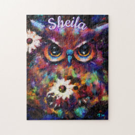 Viktigt imponerande Blommigt Uggla Personlig Pussel