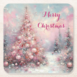 Viktigt imponerande Julgran Underlägg Papper Kvadrat