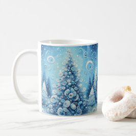 Viktigt intsionistiskt Julgran Blue Kaffemugg