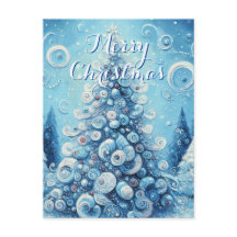 Viktigt intsionistiskt Julgran Blue