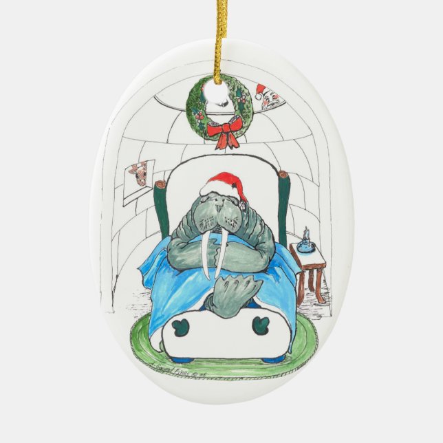 Viktigt Jul Wildlife Oval Träd Ornament (Framsidan)