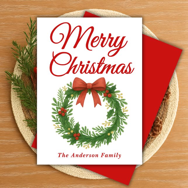 Viktigt julandetag med Ribbon Julkort (Skapare uppladdad)