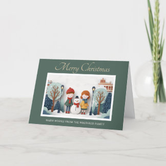 Viktigt julkort med skuren papper design tack kort