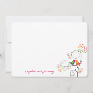 Viktigt Kissing Summer Love birds tackkort Tack Kort