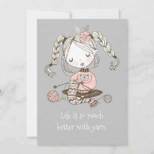 Viktigt Knitter Life är ett bättre gratulationskor Julkort