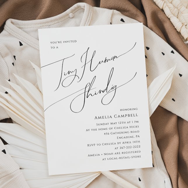 Viktigt könskrävande nybörjare för spädbarn inbjudningar (Skapare uppladdad)