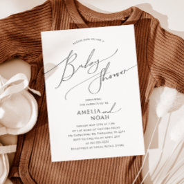 Viktigt könsmognadal Par Baby Shower Inbjudningar