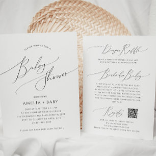 Viktigt könsneutralt   Allt i en babyskal Inbjudningar