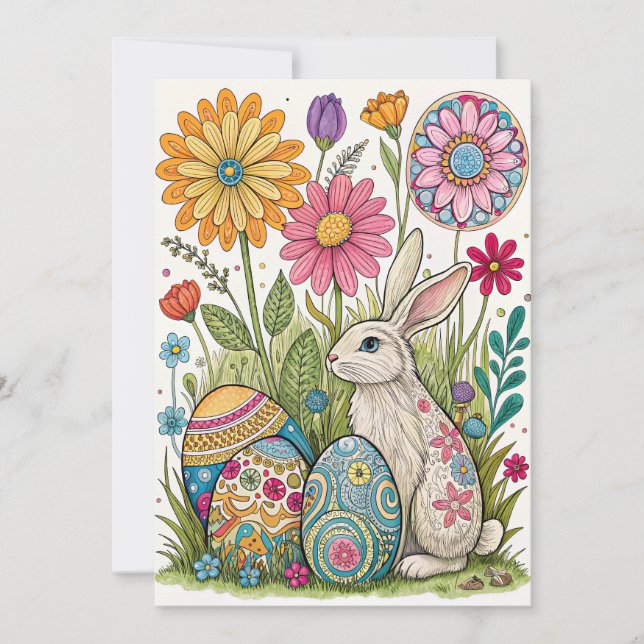 Viktigt kort för Påskägg med Bunny (Framsida)