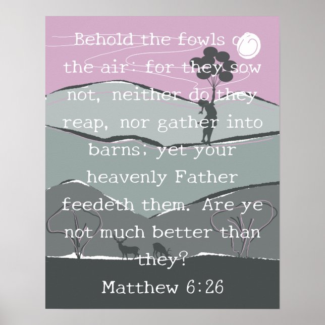 Viktigt kristen bibelcitat Poster (Framsidan)