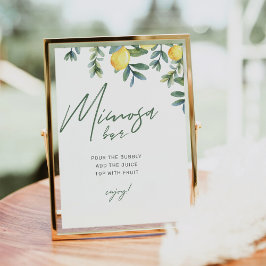 Viktigt Lemon Möhippa Mimosa Pub-tecken Poster