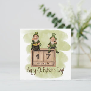 Viktigt Leprechauns St. Patrick-Dag-platta kort