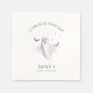 Viktigt litet Boo Halloween-babyskor Pappersservett