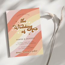 Viktigt Ljusa färger Orange Retro 70-tal Bröllop