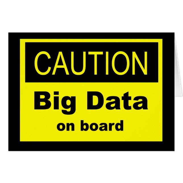 Viktigt med stora data ombord hälsningskort (Framsidan Horizontal)