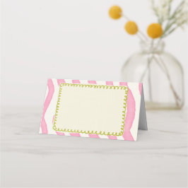 Viktigt moderkort för Rosa och Grönt Bröllop Placeringskort