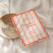 Viktigt Modern Rosa och Röda Bröllop spara datum