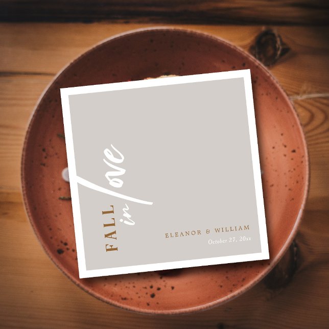 Viktigt: Modern skripttypgrafi Bröllop Pappersservett (Whispers of Fall Modern Script Typography Wedding Napkins)