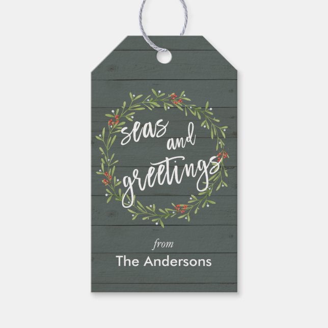 Viktigt nautiska jul presentetikett (Framsidan)