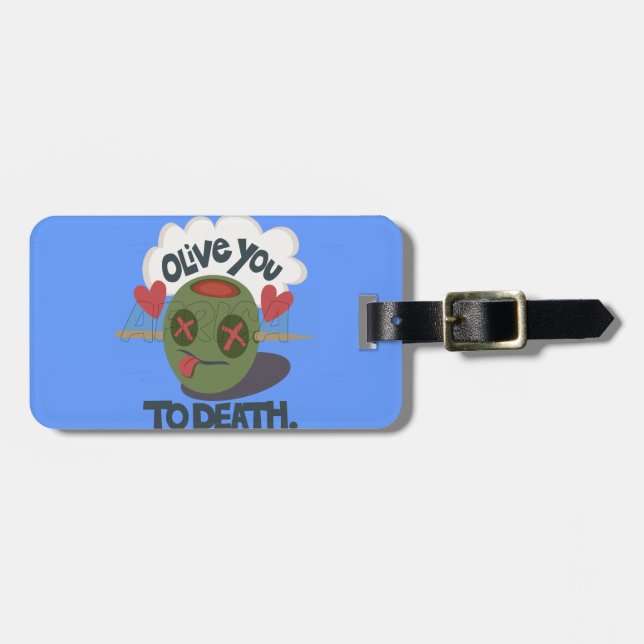 Viktigt "Olive My Heart"-finare Ansikte-design Bagagebricka (Horisontell Framsida)