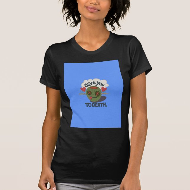 Viktigt "Olive My Heart"-finare Ansikte-design Tee Shirt (Framsida)
