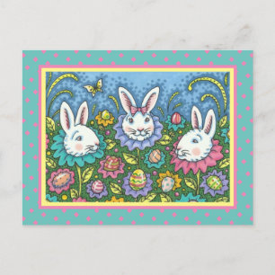 VIKTIGT PÅSKÄGG GARDEN, BUNNY RABBIT-FLÖDEN HELG VYKORT