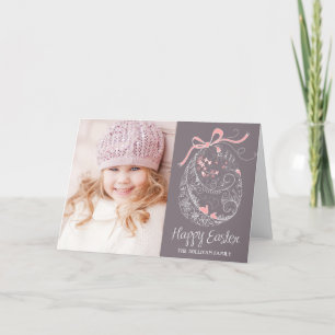 Viktigt Påskägg   Lila Glad påsk Photo Helgkort