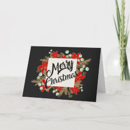 Viktigt Poinsettias God jul Utandning Helgkort