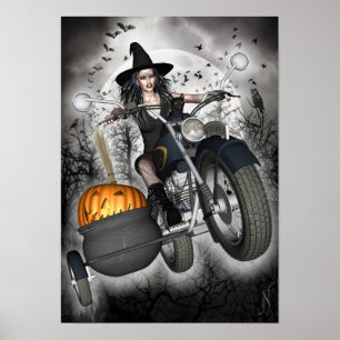 Viktigt Poster - Biker Witch