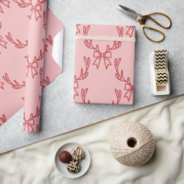 Viktigt Rosa Jul Mönster Presentpapper