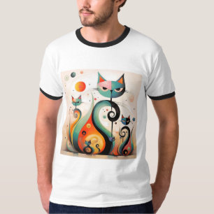 Viktigt skuggor: En studie av Kattdjuret Abstrakt T Shirt