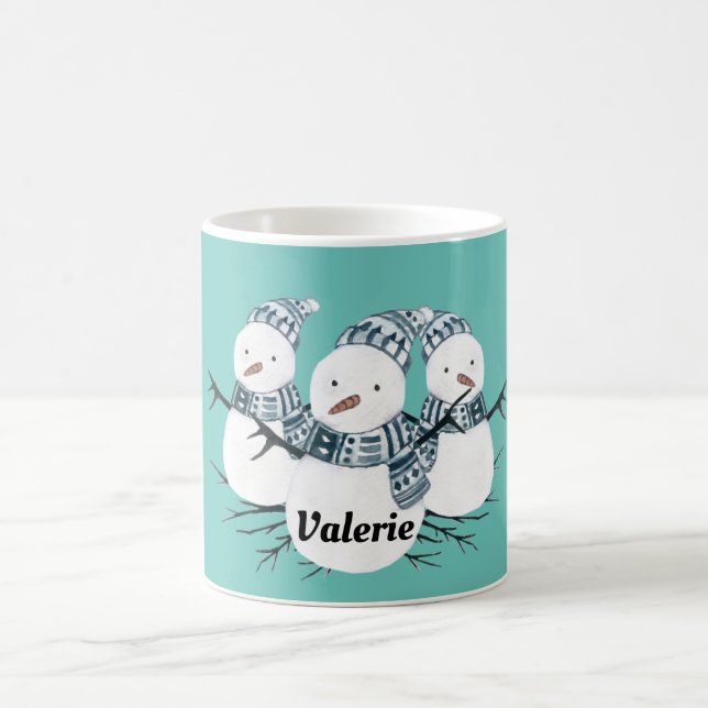 Viktigt Snögubbar trio-Personlig Kaffemugg (Center)