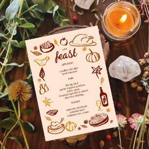 Viktigt Thanksgiving Friendsgiving HolidayCUSTOM Meny